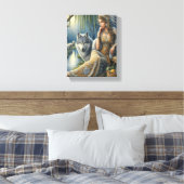 Toile Enchantement Lune dans la Forêt Mystique8x10 (Insitu(Chambre))