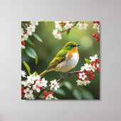 Toile Enchanter l'oiseau des fleurs (Recto)