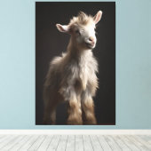 Toile Enchanter Portrait de chèvre bébé photo (Insitu (Plancher de Bois))