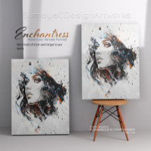 Enchantress Aquarelle Portrait femelle |