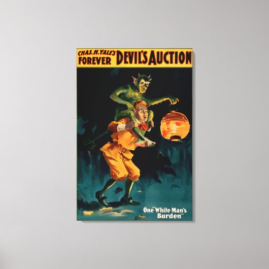 Toile Enchère du diable Théâtre du fardeau de l'homme bl (Recto)