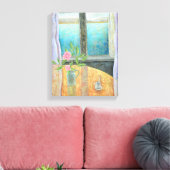 Toile Encore la vie dans la fenêtre avec Camellia 2012 (Insitu(Salon))