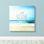 Toile Encouragement Just Breathe at the Beach (Insitu (Plancher de Bois))