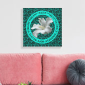 Toile Encourager les mots Hibiscus Inspirationnel (Insitu(Salon))