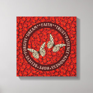 Toile encouraging Words Affaire Leaves