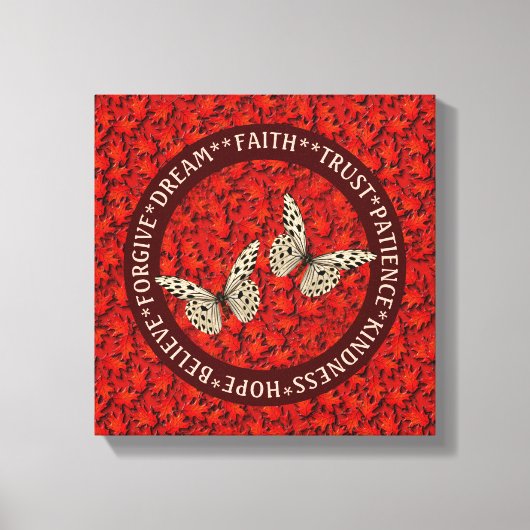 Toile encouraging Words Affaire Leaves (Recto)