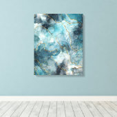 Toile encre d'alcool bleu (Insitu (Plancher de Bois))