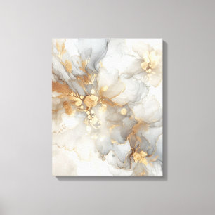 Toile encre d'alcool grise et blanche