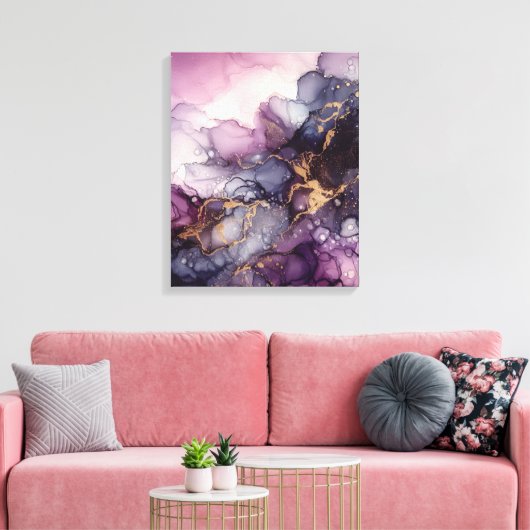 Toile encre d'alcool pourpre (Insitu(Salon))