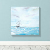 Toile Endurance piégée par la glace Antarctique. Peint (Insitu (Plancher de Bois))