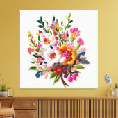 Toile Energetic Bloom Wall Décor Sacred Geometry Art (Insitu(Salon))