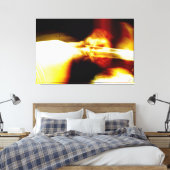 Toile Énergie abstraite jaune et noire (Insitu(Chambre))