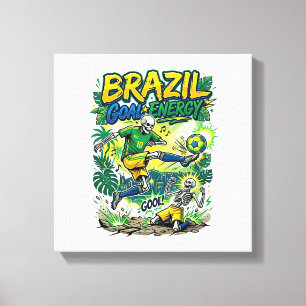 Toile Énergie de but Brésil Skeleton Striker Nations Cre