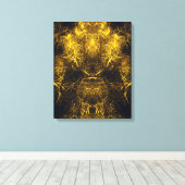 Toile Énergie de plasma doré Art fractal (Insitu (Plancher de Bois))