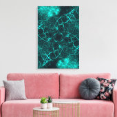 Toile Énergie Électrique Sarcelle Web Art Fractal (Insitu(Salon))