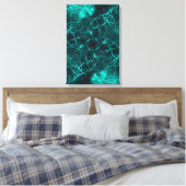 Toile Énergie Électrique Sarcelle Web Art Fractal (Insitu(Chambre))
