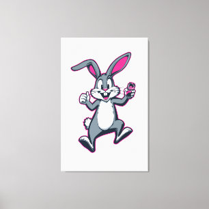 Toile Energy Bunny Canvas – Cute Rabbit Kids Wall Art