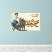 Toile Enfant à Toga sur Chariot tiré par des pousses (Insitu (Plancher de Bois))