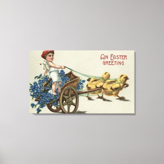 Toile Enfant à Toga sur Chariot tiré par des pousses (Recto)