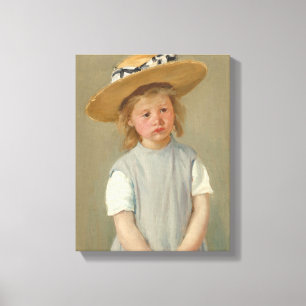 Toile Enfant dans un Casquette de paille Mary Cassatt