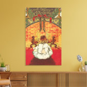 Toile Enfant devant la cheminée (Insitu(Salon))