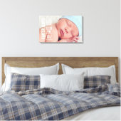 Toile Enfant moderne garçon photo naissance statistiques (Insitu(Chambre))
