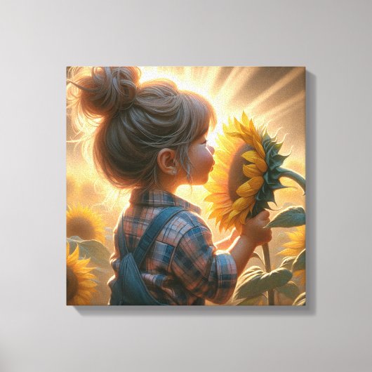 Toile Enfant tournesol (Recto)