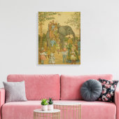 Toile Enfants à cheval sur l'éléphant (litho) (Insitu(Salon))