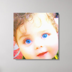 Toile Enfants aux yeux bleus