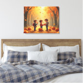 Toile Enfants citrouilles de Thanksgiving (Insitu(Chambre))