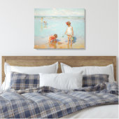 Toile Enfants en bord de mer (Summer Beach Scene) (Insitu(Chambre))