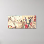 Toile Enfants jouant dans la neige sous les pruniers (Recto)