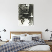 Toile Enfants jouant dans un bidonville, 1899 (Insitu(Chambre))