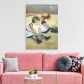 Toile Enfants jouant sur la plage par Mary Cassatt (Insitu(Salon))