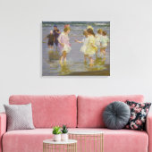 Toile Enfants marchant sur la plage (par E.H. Potthast) (Insitu(Salon))