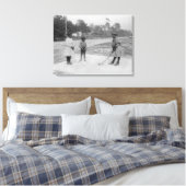 Toile Enfants noirs jouant au golf Photographie (Insitu(Chambre))