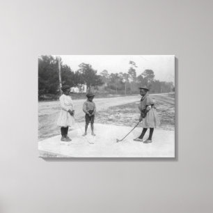Toile Enfants noirs jouant au golf Photographie