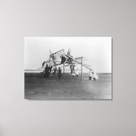 Toile Enfants Profitant Du Jeu De Jeu De Swingset (Recto)