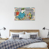 Toile Enfants Tormentant une femme avec des feux d'artif (Insitu(Chambre))