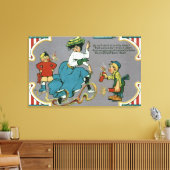 Toile Enfants Tormentant une femme avec des feux d'artif (Insitu(Salon))