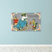 Toile Enfants Tormentant une femme avec des feux d'artif (Insitu (Plancher de Bois))