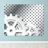 Toile Engrenages (Insitu (Plancher de Bois))