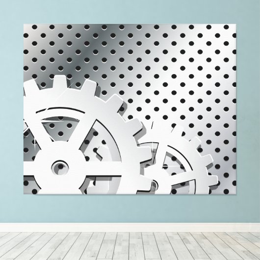 Toile Engrenages (Insitu (Plancher de Bois))