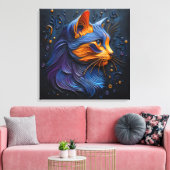 Toile Enigmatic Feline Glance - AI Crée (Insitu(Salon))