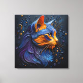Toile Enigmatic Feline Glance - AI Crée (Recto)