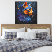 Toile Enigmatic Feline Glance - AI Crée (Insitu(Chambre))