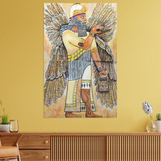 Toile Enki l'Annunaki (Insitu(Salon))