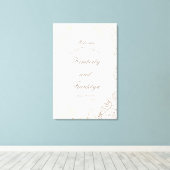 Toile Énorme Affiche de bienvenue Mariage Florale (Insitu (Plancher de Bois))