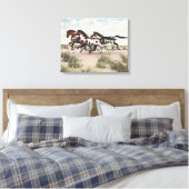 Toile enrobée de chevaux galopants (Insitu(Chambre))