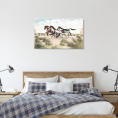 Toile enrobée de chevaux galopants (Insitu(Chambre))